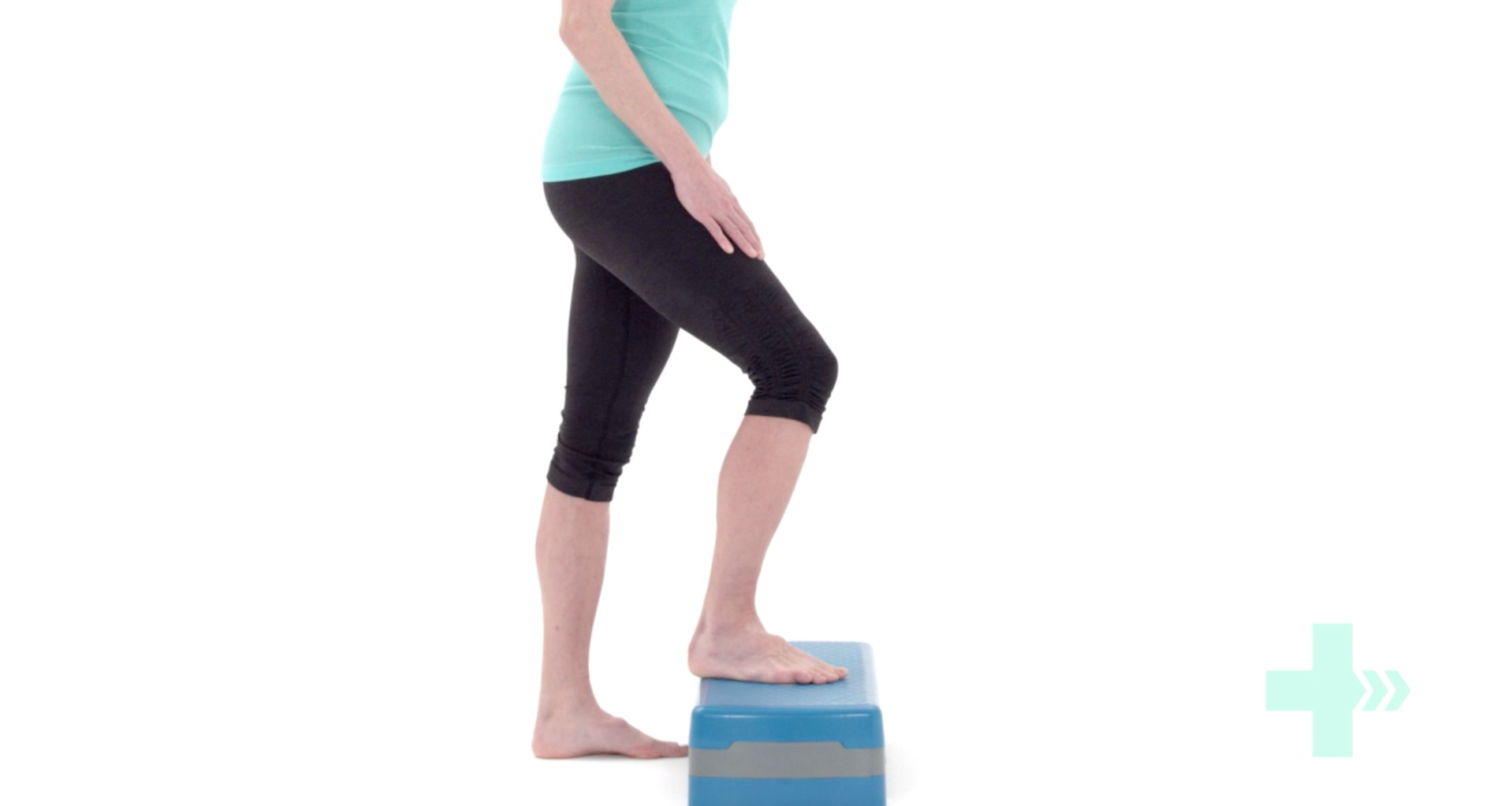 stepping forward knee rehabilitation exercise