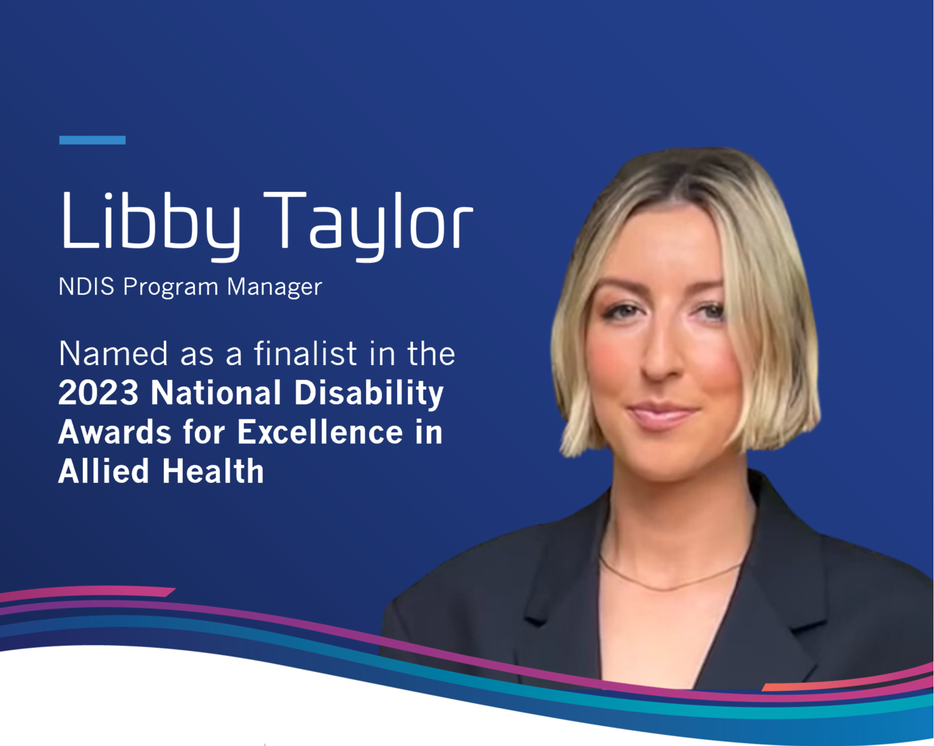 Libby Taylor's Finalist Nomination for Excellence in Allied Health